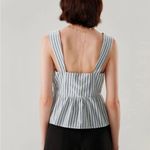 Rihoas Blue Striped Square Neck Tank Top Size M Photo 3