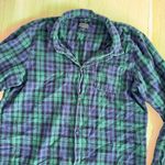 Pendleton  Green & Blue Pajama Top Long Sleeve Shirt Size Large Photo 2