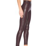 Spanx Ready to Wow Faux Leather Leggings High Rise Wine Sz. S Photo 1