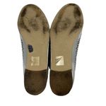 J.Crew  CLEO Silver Mirror Metallic Leather Perforated Loafers Size 7.5 M Photo 7