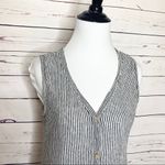 Rachel Zoe  Striped Linen Sleeveless Front Tie Top Size Medium Photo 3