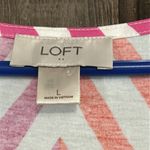 Loft  pink and orange white striped rope belt‎ sleeveless maxi dress Size Large Photo 4