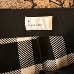 Gap NWOT Black and White Plaid Cropped Flare Pants with Side Zipper & Pockets Photo 7