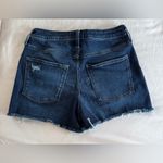 Universal Threads Target Universal Thread High Rise Midi Dark Blue Distressed Denim Shorts Size 6 Photo 2
