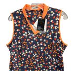 Callaway Golf Mini Dress Womens XL Blue Indigo Floral Opti Dri UPF50 Sporty Photo 3