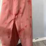 BB Dakota  Tie Dye Pink Boho Flowy High Waist Slit Midi Skirt S Elastic Waist Photo 6