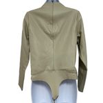 SKIMS Faux Leather Bodysuit Tan Snap Closure Long Sleeve Plus 2X Stretch NWT Photo 4