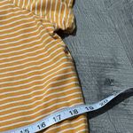 Tommy Hilfiger  Women's mustard Yellow stripes v neck sport large athlete Photo 4