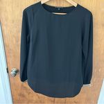 Stella & Dot  Black Drape Top with Gold Cuffs. Size Small. Photo 1