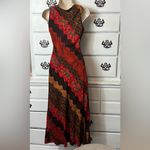 Y2K Safari Print Maxi Dress Red Size 4P Photo 6