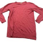 Open Edit  Knit Pink soft asymmetrical side slit crewneck sweater tunic Photo 0