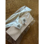 Brand New Resin Stud Earrings OS Green Blue Gold Inlay Made in Japan NWT Photo 2