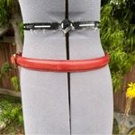 Christian Dior Vintage Elegant Red Leather Belt Photo 1