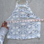 PacSun  Blue White Tie Dye Peace Sign Halter Crop Top Sz Sm Photo 2