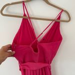 BEYOND WORDS Open Back Pleated Jumpsuit With Belt NWT Size XS Pink Photo 7