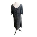 Frida Maternity Breast Feeding Midi Dress Snap Button Grey One Size Size undefined Photo 1