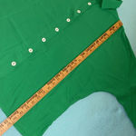Chic Me  dolman long sleeve button up collared blouse top beautiful green size S Photo 5