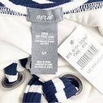 Aerie NWT Lace-Up One Piece Swimsuit Navy & White Stripes Size Small Long NEW Photo 8