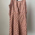 The Commons Orange Plaid Dress Size XL Photo 0