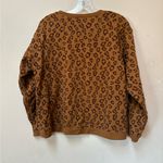 Time and Tru Leopard Print Sweatshirt Small Brown Photo 1