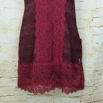 Free People Dress Women M Burgundy Red Natasha Lace Halter Bodycon Mini Party Photo 7