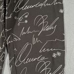 Frank Lyman Womens 12 Black Script Graffiti Writing Trouser Pant 226302 Photo 5