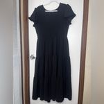 Blu Pepper Black Tiered Midi Dress 1X Photo 1