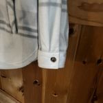 Ultra Flirt  Woman's Medium White Gray Plaid Shacket Fleece Jacket Photo 6