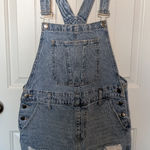 Nature Denim  Distressed Veronica Overalls Womens Large Medium Wash Photo 0