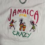 Vtg Y2K Island Tees Jamaica Me Crazy Embroidered Green Long Sleeve Baby Tee Sz L Size L Photo 2