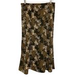 Croft & Barrow Corduroy Women Skirt Sz 10 Multicolor Floral A-line Modest Midi Church Grandma Photo 6