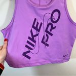 Nike  Pro Women’s Purple Crop Tank Top Medium NWT Photo 2