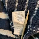 Garnet Hill Striped V Neck 100% Linen Sweater Blue White M Preppy Natural Fibers Photo 4