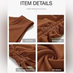 Amazon BTFBM Sleeveless Bodycon Ruched Dress Side Drawstring Tan Brown Tank Photo 2