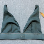 SKIMS New  Cotton Rib Plunge Bralette Size L in Kyanite Photo 0
