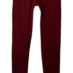 Britt's Knitts Fleece Lined Leggings Size S/M Cabincore Comfy‎ Athleisure Casual Red Photo 0
