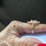 Badgley Mischka  Pear, Round, Baguette Cocktail Ring on Gold CZ Photo 1