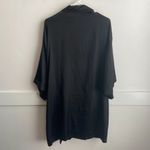 Victoria's Secret  Black Satin Midi Robe Photo 2