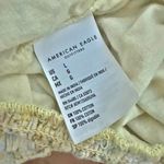 American Eagle  OUTFITTERS | Yellow Floral Print Smocked Cropped Blouse | Large Photo 4