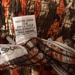 Caren Sport Smocked Maxi Dress w/ Beaded Halter Strap – Orange Brown Print Sz 1x Photo 6