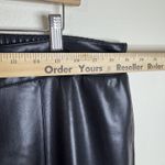 Soft Surroundings Pants Womens 1X Black Faux Leather Pull On Pockets Ankle Photo 4