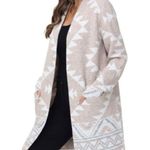 Frye  Women's The Cozy‎ Cardigan, Tan (Oatmeal Combo), Size M AZTEC Photo 12