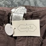 Mud Pie  size XS brown Felix corduroy jeans side slit hem classic cut zipper close Photo 8