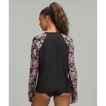 Lululemon NWT  Waterside Relaxed UV Protection Long Sleeve Shirt Black Pink Sz L Photo 1