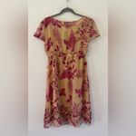 Theory  100% Silk Oriol Dress Floral Empire Waist Babydoll y2k NWT Sz Large *READ Photo 1