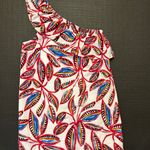 J.Crew One Shoulder Dress Linen Blend Ruffle Neckline Photo 3