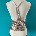 Free People Women's Black X Intimately Fp Disco Fever rose gold Cami Top Photo 2