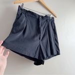 ZARA  High Waisted Paperbag Shorts in Black/Charcoal Grey,‎ Size Large Photo 6