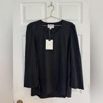 Pomander Place NWT Tuckernuck Bedford Top XXL Black Long Sleeve Dressy Photo 4