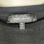 Robert Rodriguez Robert‎ Rodriguez "April" Black Knit Pullover Sweater Ruffled Trim Size M EUC Photo 1